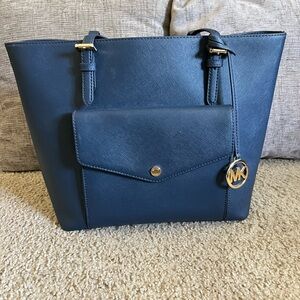 Michael Kors Navy Blue Tote Bag